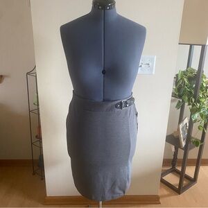 NEW George Ladies Women’s Charcoal Grey Ponte Pencil Skirt, Size M (8-10)